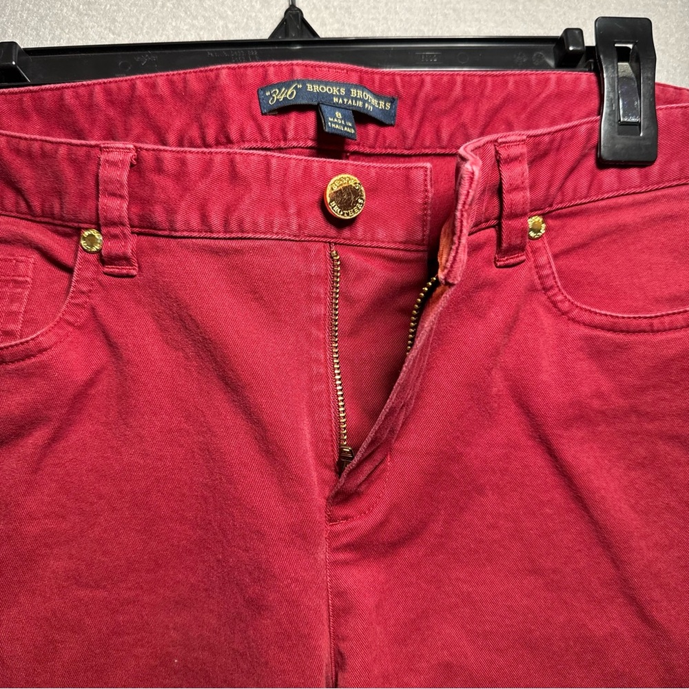 Brooks Brothers Women’s Natalie Fit 346 Chino Pants Size 6 Red/Burgundy 32x29 - Picture 7 of 13
